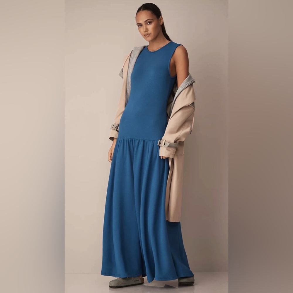 Daily Practice by Anthropologie Sleeveless Drop-Waist Midi Dress L